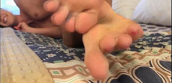  Cristi shows her feet and pussy